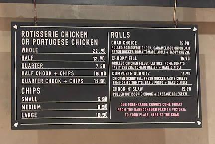 Menu The Char Rotisserie Bronte - 0