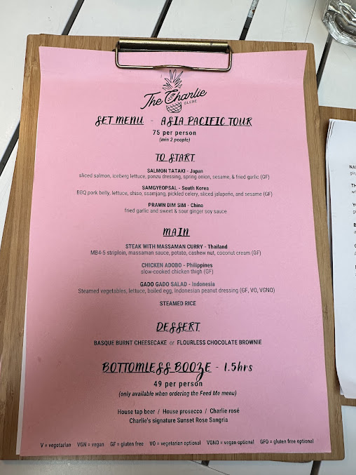 Menu The Charlie - Restaurant & Bar - 1