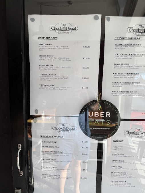 Menu The Chook Depot - 0