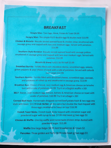 Menu The Comet Classic Diner Creamery - 0