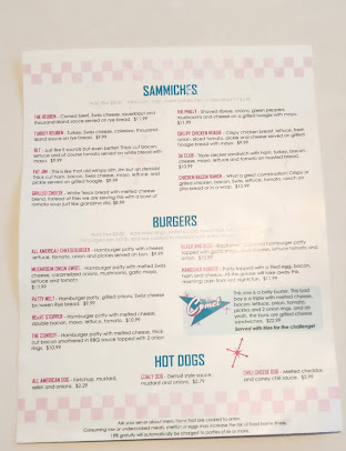 Menu The Comet Classic Diner Creamery - 2