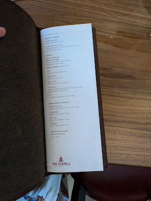 Menu The Cornell Restaurant + Bar - 0