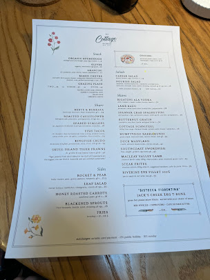 Menu The Cottage Balmain - 0