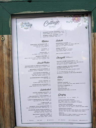 Menu The Cottage Balmain - 6