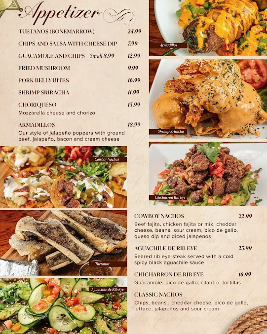 Menu The Cowboy Palace Odessa Tx - 7