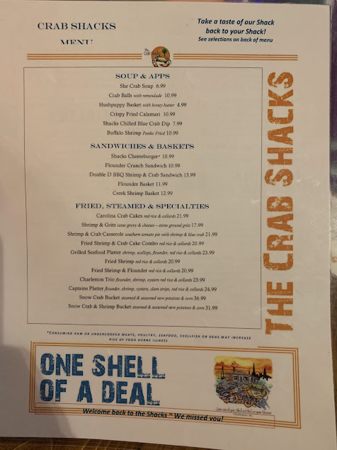 Menu The Crab Shack Folly Beach - 5