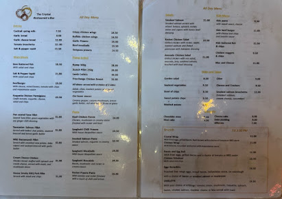 Menu The Crystal Restaurant N Bar - 2