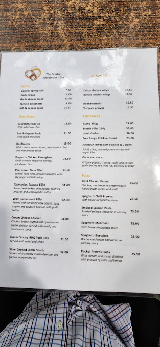Menu The Crystal Restaurant N Bar - 4