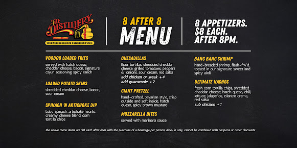 Menu The Distillery Restaurant Henrietta - 3