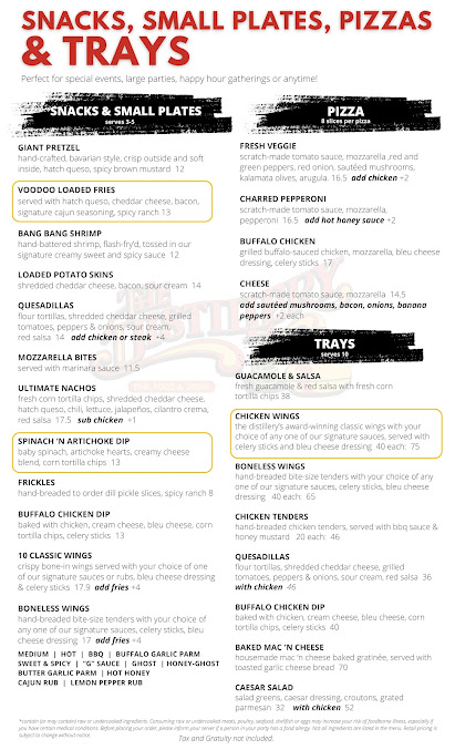 Menu The Distillery Restaurant Henrietta - 4