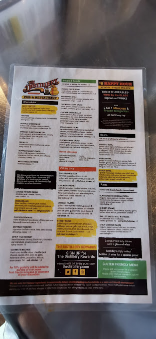 Menu The Distillery Restaurant Henrietta - 6