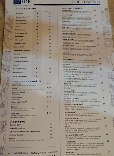 Menu The Fish - 2