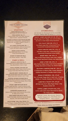 Menu The Flames Galore - 2