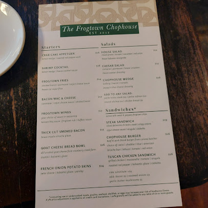 Menu The Frogtown Chophouse - 3