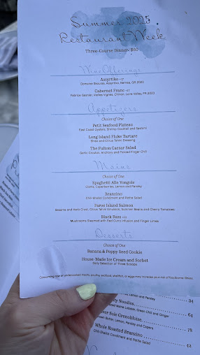 Menu The Fulton By Jean-Georges - 2