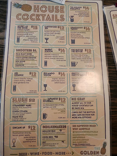 Menu The Golden Pineapple Craft Lounge - 4