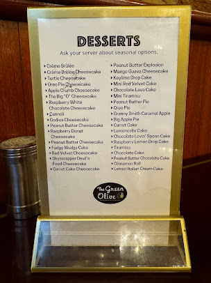Menu The Green Olive Restaurant - 1