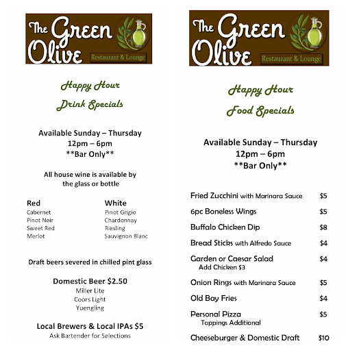 Menu The Green Olive Restaurant - 3