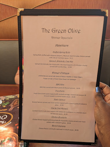 Menu The Green Olive Restaurant - 7