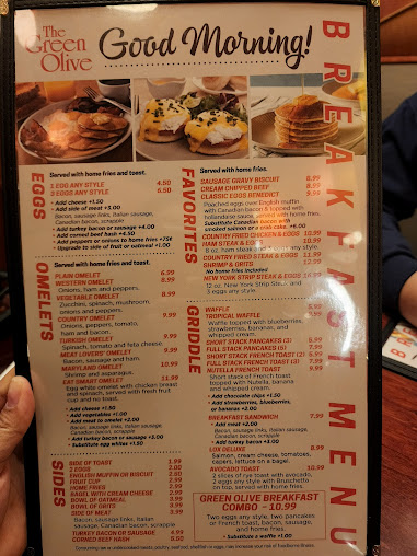 Menu The Green Olive Restaurant - 8