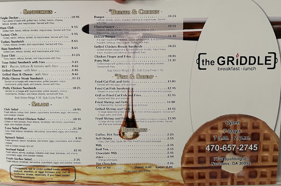 Menu The Griddle Breakfast And Lunch - 1