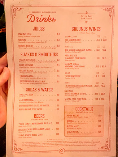 Menu The Grounds Of Alexandria - 1