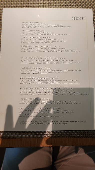Menu The Grove - 1