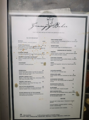 Menu The Grumpy Baker - 7
