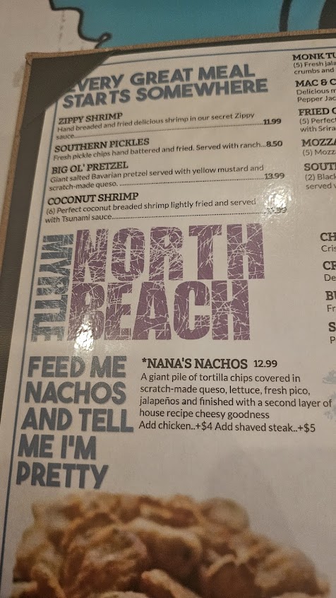 Menu The Grumpy Monk North Myrtle Beach - 0