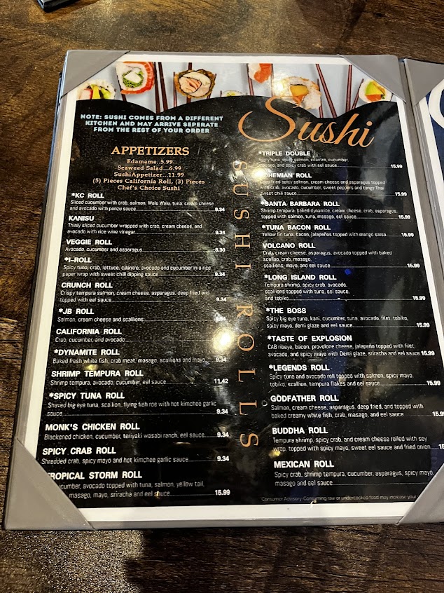 Menu The Grumpy Monk North Myrtle Beach - 5