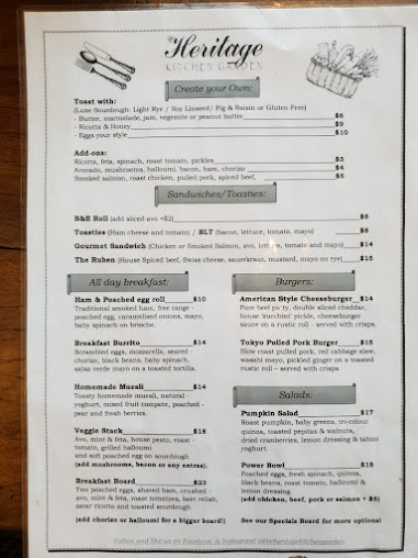 Menu The Heritage Kitchen Garden - 8