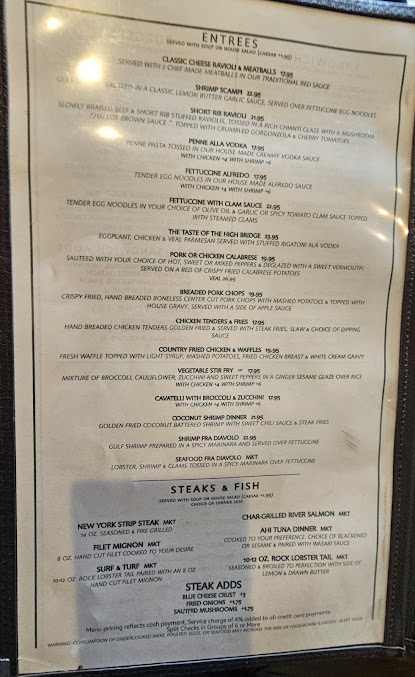 Menu The High Bridge House - 1