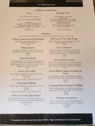 Menu The High Bridge House - 2