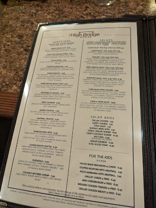 Menu The High Bridge House - 5
