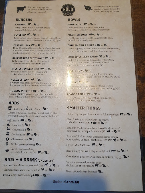 Menu The Hold - 1
