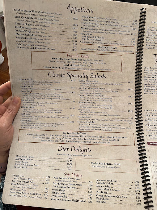 Menu The Kenilworth Diner Restaurant - 9