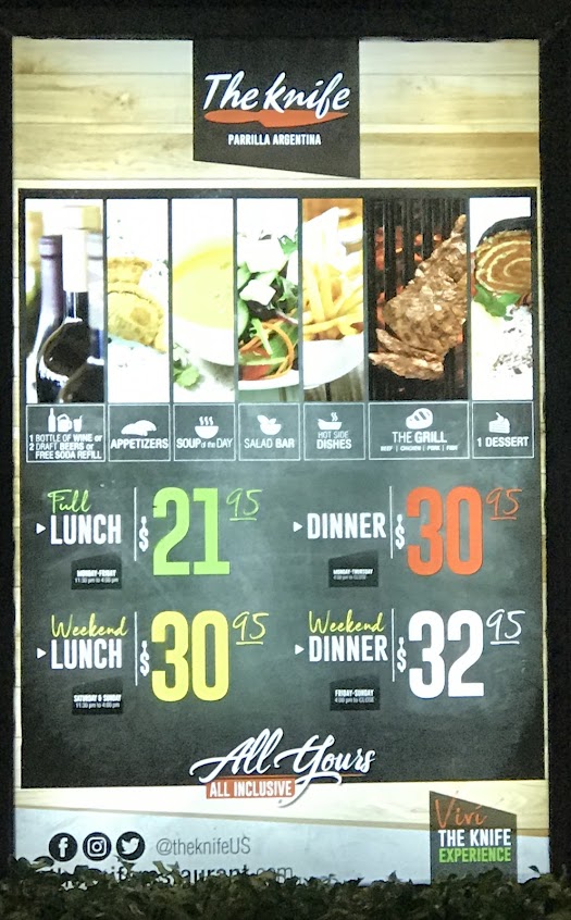 Menu The Knife Parrilla Argentina Doral - 3