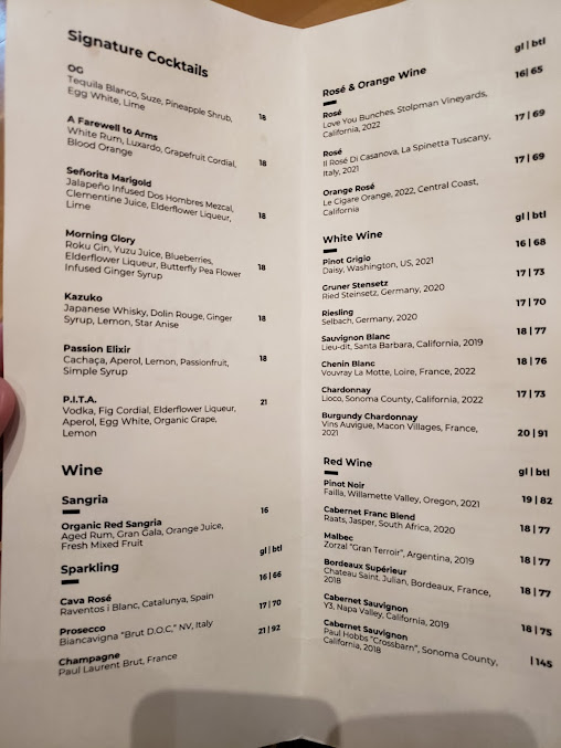 Menu The Landing - 2