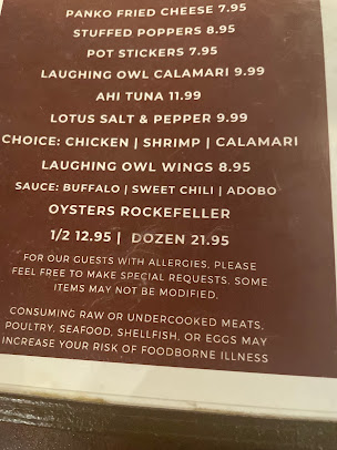 Menu The Laughing Owl Restaurant - 2