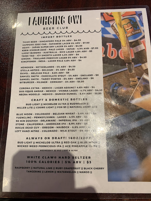 Menu The Laughing Owl Restaurant - 6