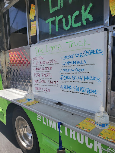Menu The Lime Truck Southern California - 1