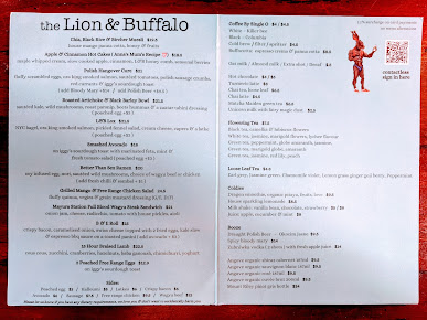 Menu The Lion And Buffalo - 4