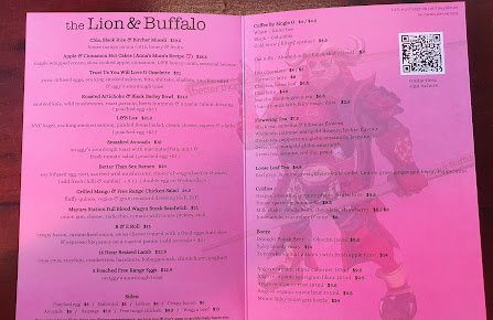 Menu The Lion And Buffalo - 9
