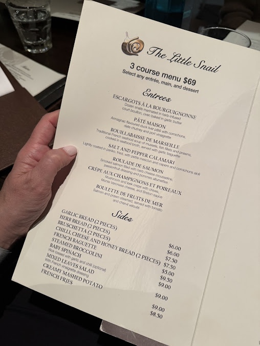 Menu The Little Snail Restaurant - 3