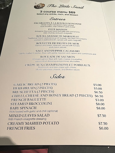 Menu The Little Snail Restaurant - 7