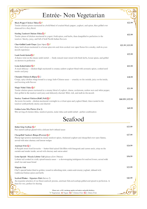 Menu The Lotus Indian - 8