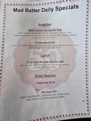 Menu The Mad Batter Restaurant & Bar - 2