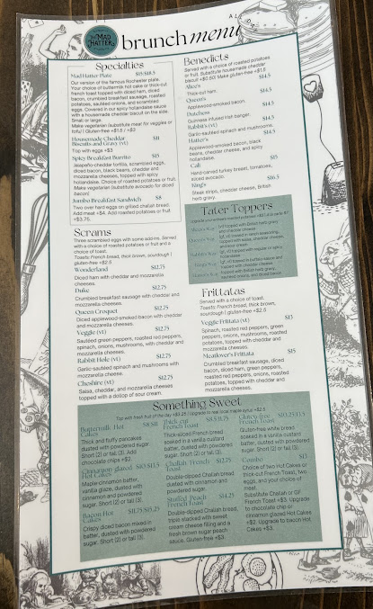 Menu The Mad Hatter Restaurant & Bakery - 4