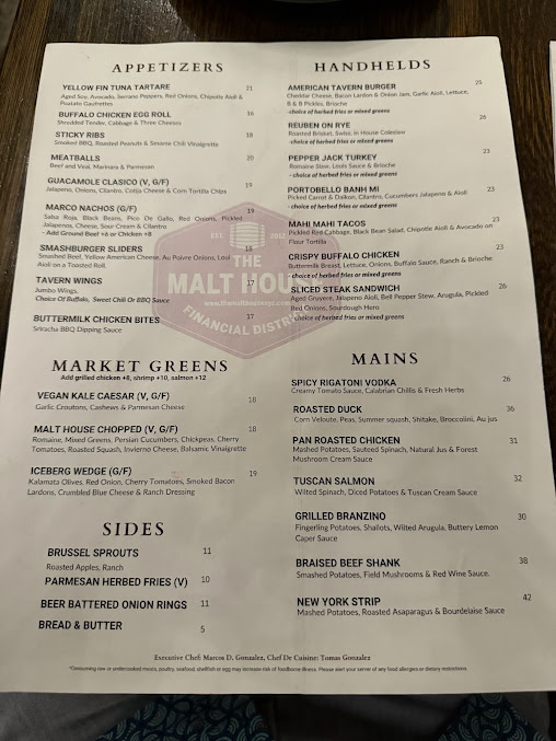 Menu The Malt House - 7