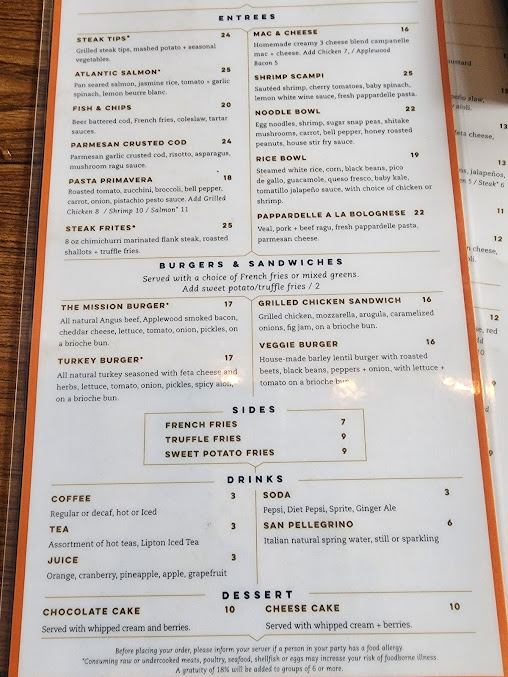 Menu The Mission Bar & Grill - 3